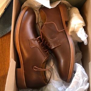 Nisolo Men’s Rey Everyday Derby Brown Shoes — brand new